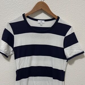 Navy and White Chelsea Maxi T-Shirt Dress